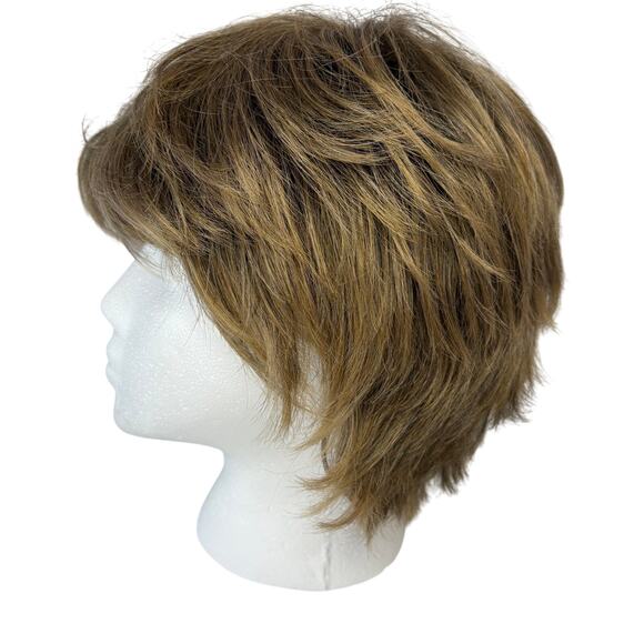 Hair Topper Wig 8 inch Light Brown Bangs Thinning Hair Women Clip In - Picture 6 of 10
